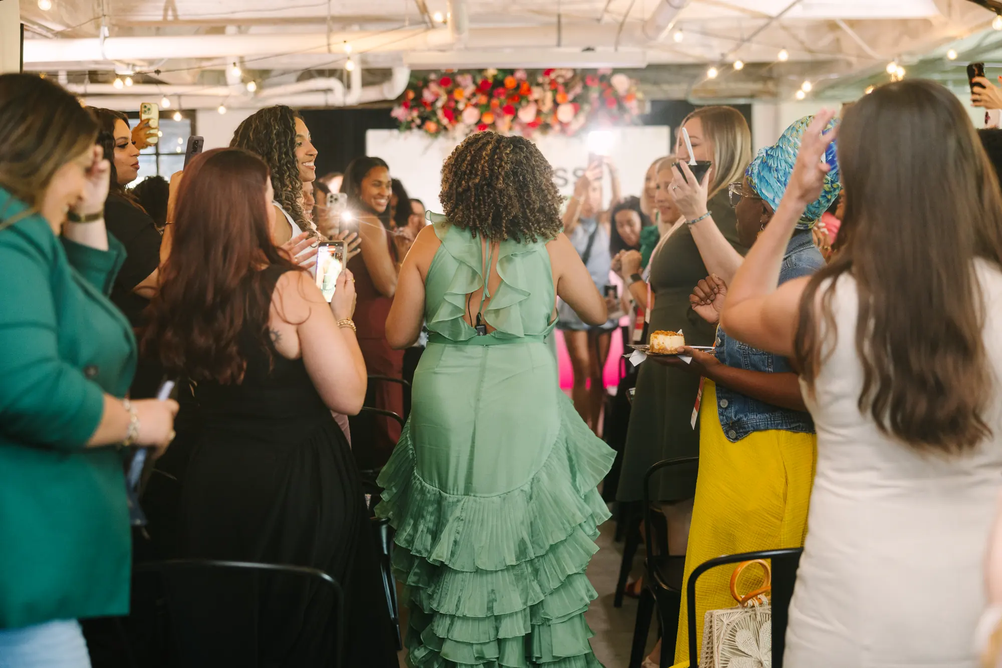 A crowd at a private daytime event